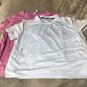 Nike Light Blue and Purple Short Sleeve Tees
